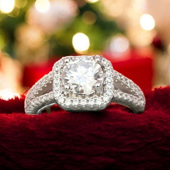 1 carat moissanite diamond split band - Picture 8 of 10